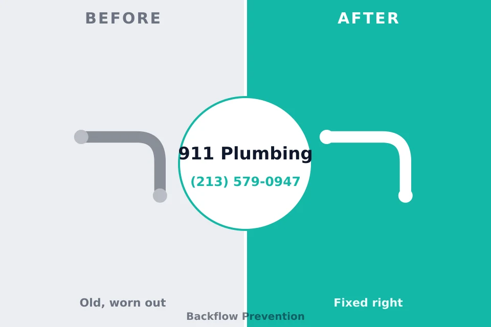 Before and after: plumbing repair Bear Rocks, PA